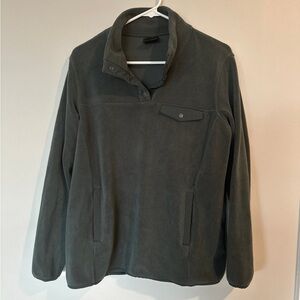 32 Degrees Women's Dark Green Snap-Placket Fleece Pullover Jacket